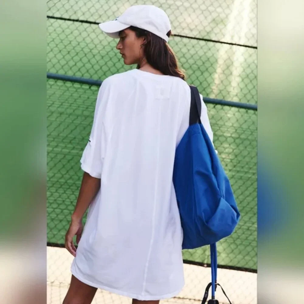 NWOT Free People FP Movement Hot Shot Tunic Tee In White XS 🌙 - Picture 2 of 11